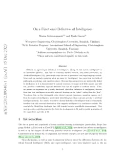 On a Functional Definition of Intelligence