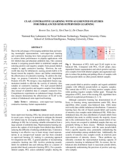 CLAF: Contrastive Learning with Augmented Features for Imbalanced
  Semi-Supervised Learning