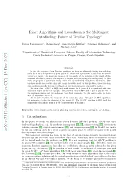 Exact Algorithms and Lowerbounds for Multiagent Pathfinding: Power of
  Treelike Topology