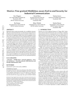 Madtls: Fine-grained Middlebox-aware End-to-end Security for Industrial
  Communication