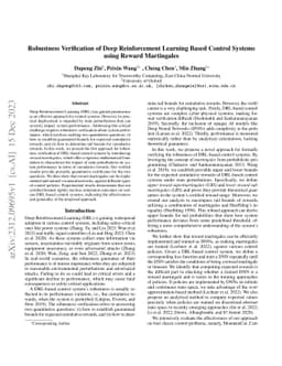 Robustness Verification of Deep Reinforcement Learning Based Control
  Systems using Reward Martingales