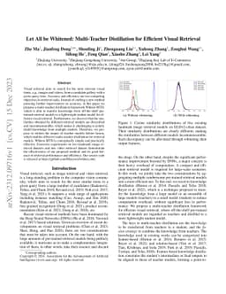 Let All be Whitened: Multi-teacher Distillation for Efficient Visual
  Retrieval