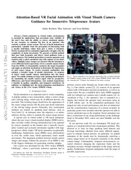 Attention-Based VR Facial Animation with Visual Mouth Camera Guidance
  for Immersive Telepresence Avatars