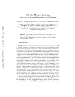Celestial Machine Learning: From Data to Mars and Beyond with AI Feynman