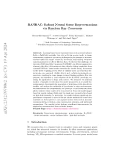 RANRAC: Robust Neural Scene Representations via Random Ray Consensus