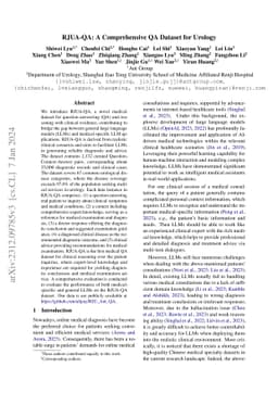 RJUA-QA: A Comprehensive QA Dataset for Urology