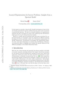 Learned Regularization for Inverse Problems: Insights from a Spectral
  Model