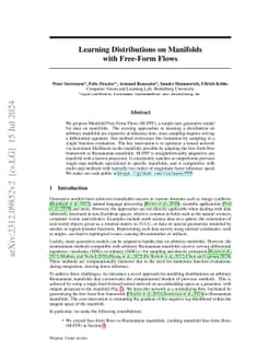 Learning Distributions on Manifolds with Free-form Flows