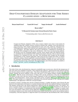 Deep Unsupervised Domain Adaptation for Time Series Classification: a
  Benchmark
