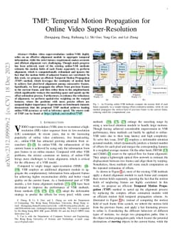 TMP: Temporal Motion Propagation for Online Video Super-Resolution