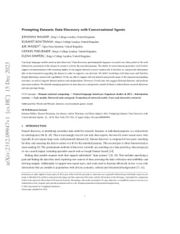 Prompting Datasets: Data Discovery with Conversational Agents