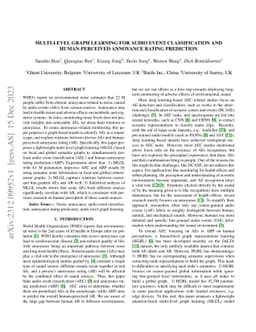 Multi-level graph learning for audio event classification and
  human-perceived annoyance rating prediction