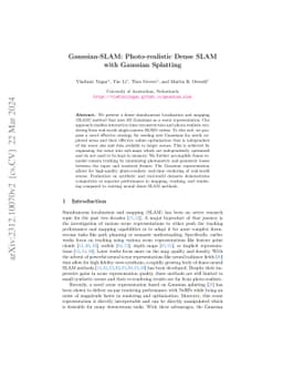 Gaussian-SLAM: Photo-realistic Dense SLAM with Gaussian Splatting