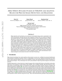 ADA-YOLO: Dynamic Fusion of YOLOv8 and Adaptive Heads for Precise Image
  Detection and Diagnosis