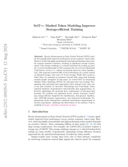 SeiT++: Masked Token Modeling Improves Storage-efficient Training