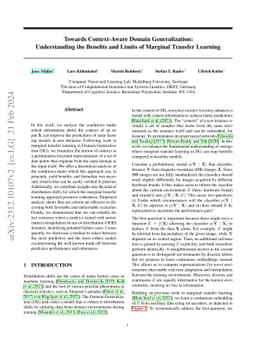 Towards Context-Aware Domain Generalization: Understanding the Benefits
  and Limits of Marginal Transfer Learning