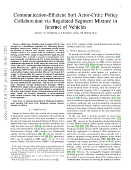 Communication-Efficient Soft Actor-Critic Policy Collaboration via
  Regulated Segment Mixture in Internet of Vehicles