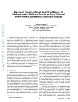 Gaussian Process-Based Learning Control of Underactuated Balance Robots
  with an External and Internal Convertible Modeling Structure