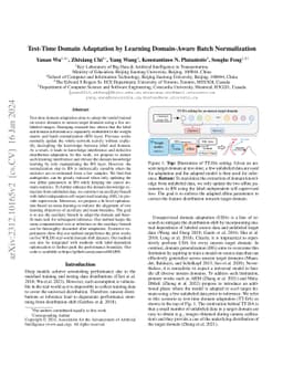 Test-Time Domain Adaptation by Learning Domain-Aware Batch Normalization