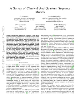 A Survey of Classical And Quantum Sequence Models