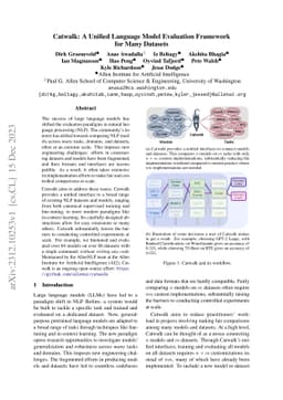 Catwalk: A Unified Language Model Evaluation Framework for Many Datasets
