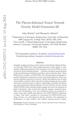 The Physics-Informed Neural Network Gravity Model: Generation III