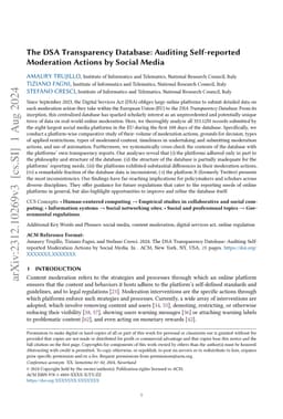 The DSA Transparency Database: Auditing Self-reported Moderation Actions by Social Media