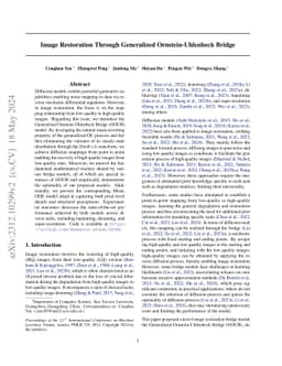 Image Restoration Through Generalized Ornstein-Uhlenbeck Bridge
