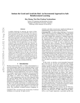 Imitate the Good and Avoid the Bad: An Incremental Approach to Safe
  Reinforcement Learning