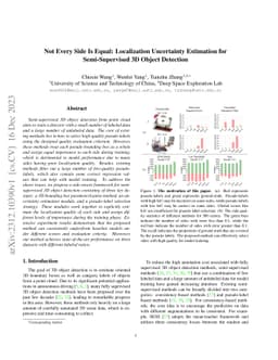 Not Every Side Is Equal: Localization Uncertainty Estimation for
  Semi-Supervised 3D Object Detection