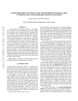 Annotation-free Automatic Music Transcription with Scalable Synthetic
  Data and Adversarial Domain Confusion