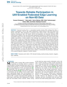 Towards Reliable Participation in UAV-Enabled Federated Edge Learning on
  Non-IID Data