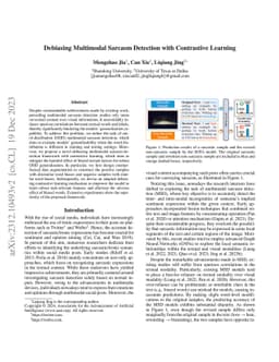 Debiasing Multimodal Sarcasm Detection with Contrastive Learning