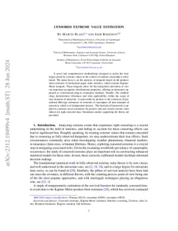 Censored extreme value estimation