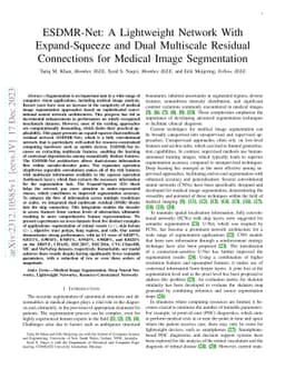 ESDMR-Net: A Lightweight Network With Expand-Squeeze and Dual Multiscale
  Residual Connections for Medical Image Segmentation