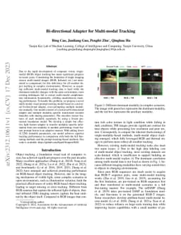 Bi-directional Adapter for Multi-modal Tracking