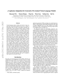 p-Laplacian Adaptation for Generative Pre-trained Vision-Language Models