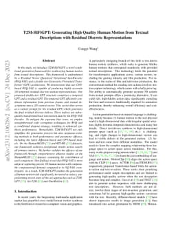 T2M-HiFiGPT: Generating High Quality Human Motion from Textual
  Descriptions with Residual Discrete Representations