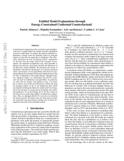 Faithful Model Explanations through Energy-Constrained Conformal
  Counterfactuals