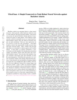 UltraClean: A Simple Framework to Train Robust Neural Networks against
  Backdoor Attacks