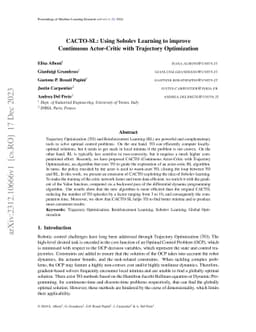 CACTO-SL: Using Sobolev Learning to improve Continuous Actor-Critic with
  Trajectory Optimization