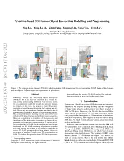 Primitive-based 3D Human-Object Interaction Modelling and Programming