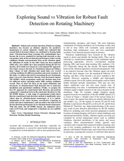 Exploring Sound vs Vibration for Robust Fault Detection on Rotating
  Machinery