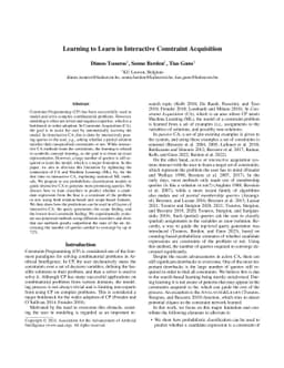 Learning to Learn in Interactive Constraint Acquisition