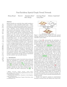 Non-Euclidean Spatial Graph Neural Network