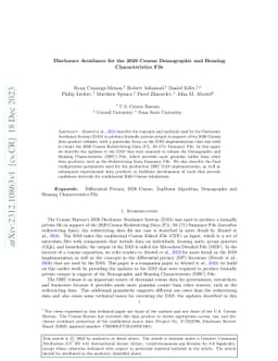 Disclosure Avoidance for the 2020 Census Demographic and Housing
  Characteristics File