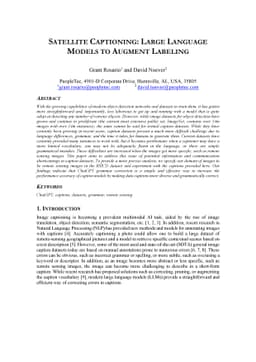 Satellite Captioning: Large Language Models to Augment Labeling