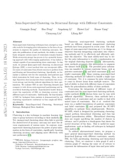Semi-Supervised Clustering via Structural Entropy with Different
  Constraints