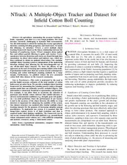 NTrack: A Multiple-Object Tracker and Dataset for Infield Cotton Boll
  Counting