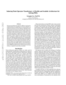 Inducing Point Operator Transformer: A Flexible and Scalable
  Architecture for Solving PDEs